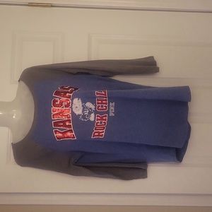 Sequin Kansas Rock Chalk  tee